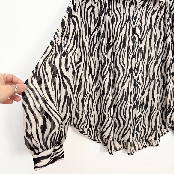 Free people Ciara zebra button down - Picture 5 of 8